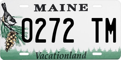 ME license plate 0272TM