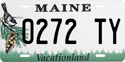 ME license plate 0272TY