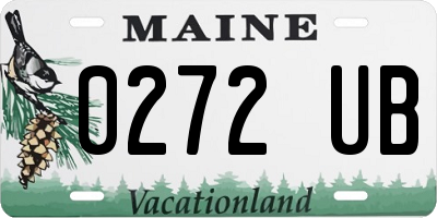 ME license plate 0272UB