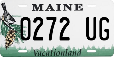 ME license plate 0272UG