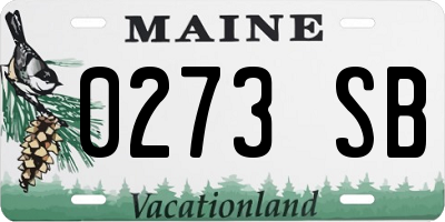 ME license plate 0273SB