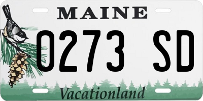ME license plate 0273SD