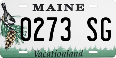 ME license plate 0273SG