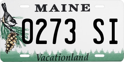 ME license plate 0273SI