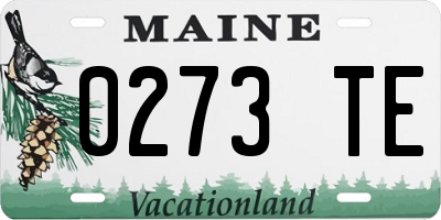 ME license plate 0273TE