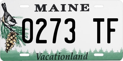 ME license plate 0273TF