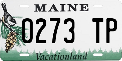 ME license plate 0273TP