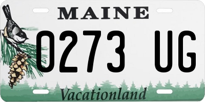 ME license plate 0273UG