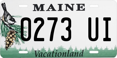 ME license plate 0273UI