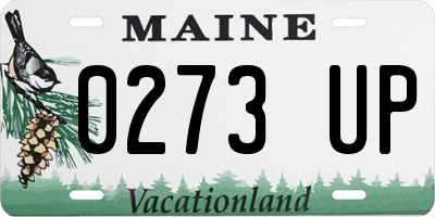 ME license plate 0273UP