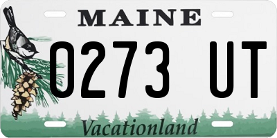 ME license plate 0273UT