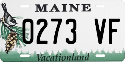 ME license plate 0273VF