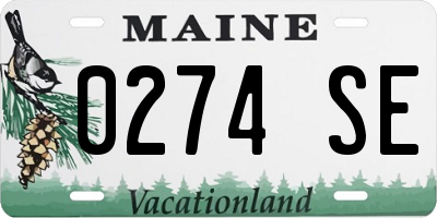ME license plate 0274SE