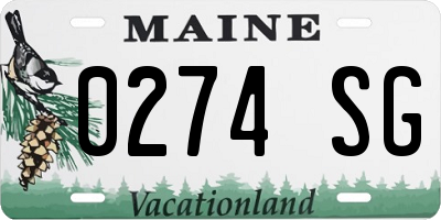 ME license plate 0274SG