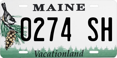 ME license plate 0274SH