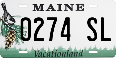 ME license plate 0274SL