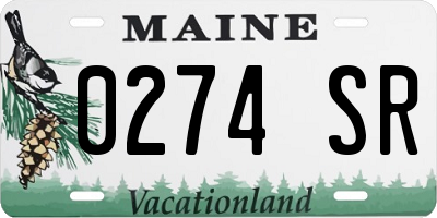 ME license plate 0274SR