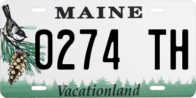 ME license plate 0274TH