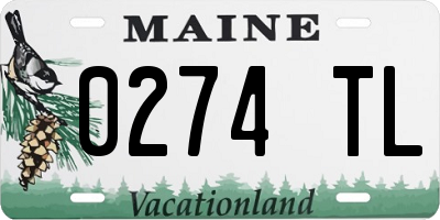 ME license plate 0274TL