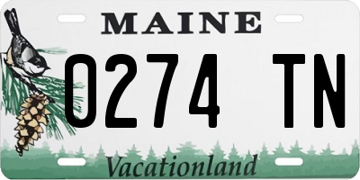 ME license plate 0274TN