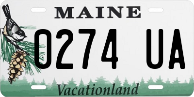 ME license plate 0274UA