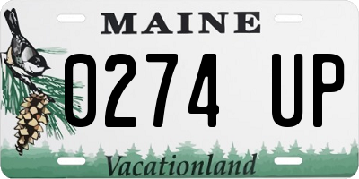 ME license plate 0274UP