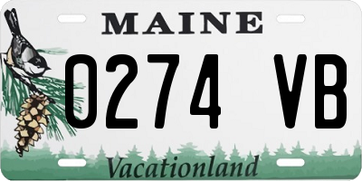 ME license plate 0274VB