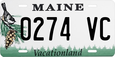 ME license plate 0274VC