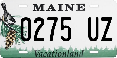 ME license plate 0275UZ