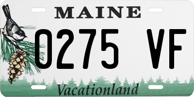 ME license plate 0275VF
