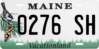 ME license plate 0276SH