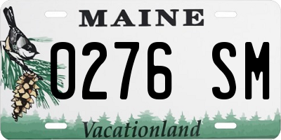ME license plate 0276SM