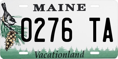 ME license plate 0276TA