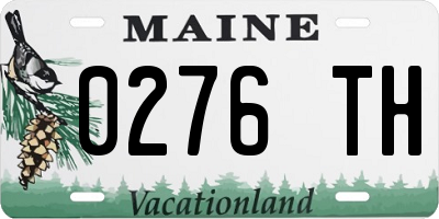 ME license plate 0276TH