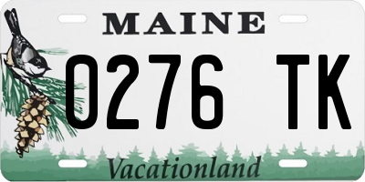ME license plate 0276TK