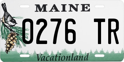 ME license plate 0276TR