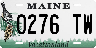 ME license plate 0276TW