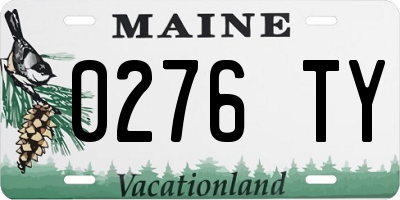 ME license plate 0276TY