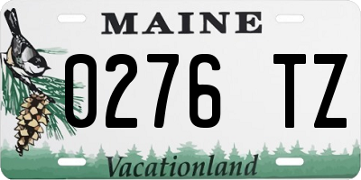 ME license plate 0276TZ