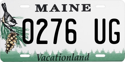 ME license plate 0276UG