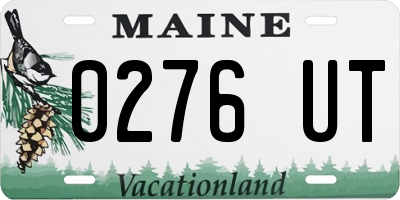 ME license plate 0276UT