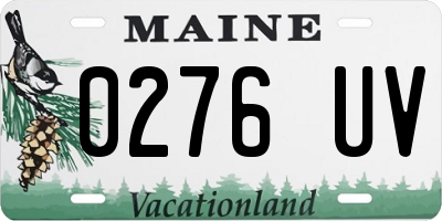 ME license plate 0276UV