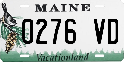 ME license plate 0276VD