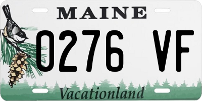 ME license plate 0276VF
