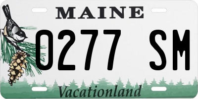 ME license plate 0277SM