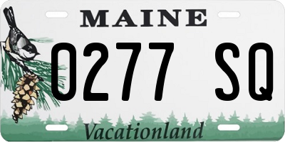 ME license plate 0277SQ