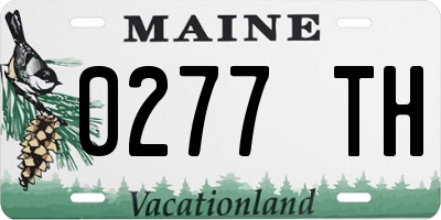 ME license plate 0277TH