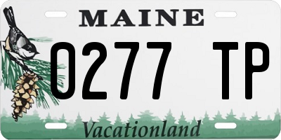 ME license plate 0277TP