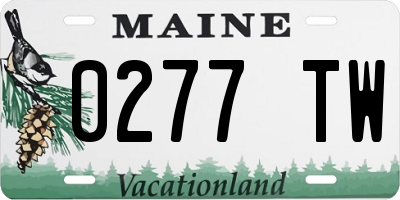ME license plate 0277TW