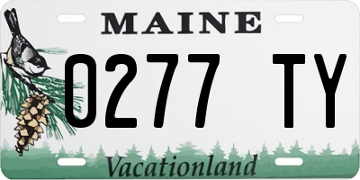 ME license plate 0277TY